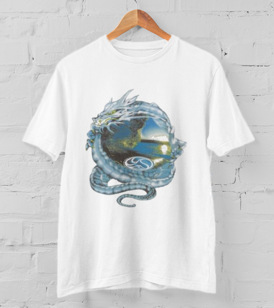Yardsale Wave Serpent Dragon Landscape Sphere T-Shirt