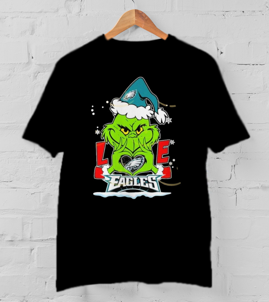 The Grinch Love Eagles Philadelphia T-Shirt