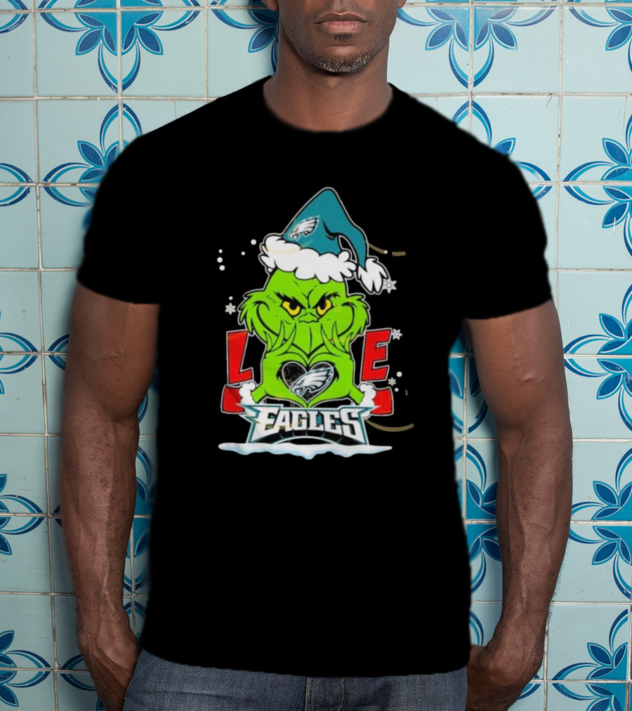 The Grinch Love Eagles Philadelphia T-Shirt