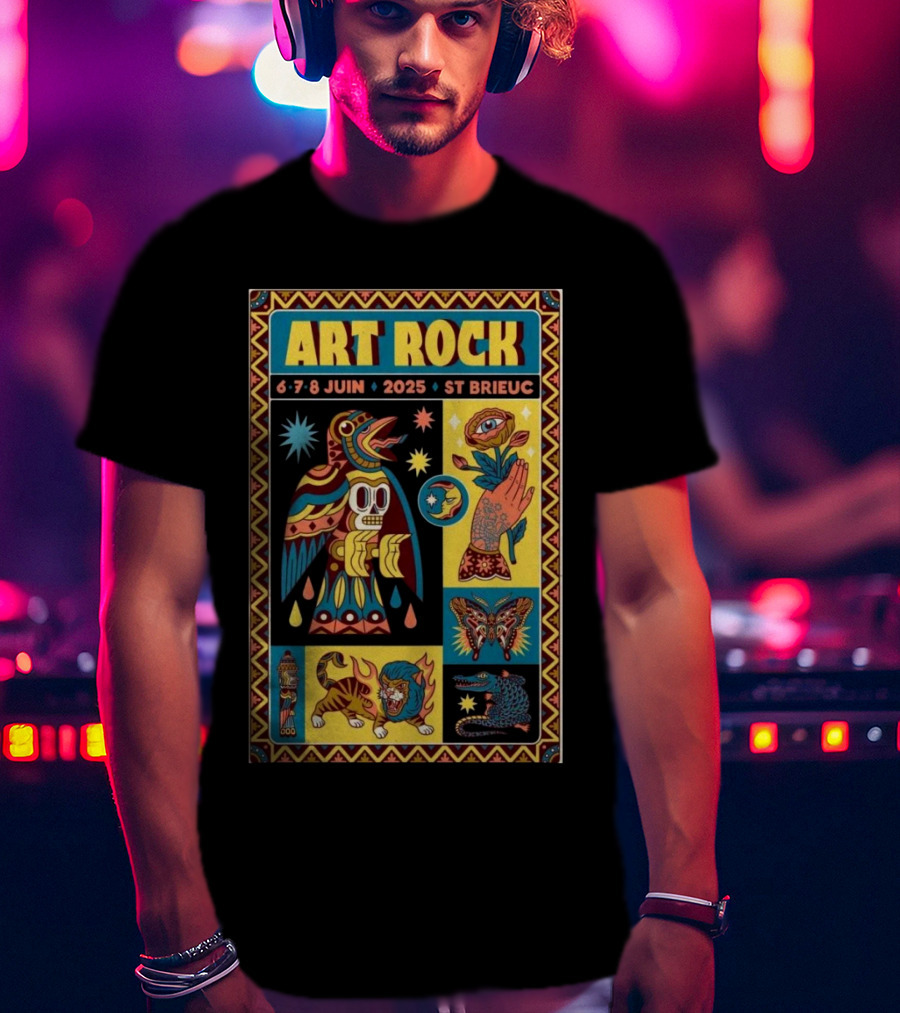Art Rock Festival 2025 St Brieuc June 6-8 Bretagne France T-Shirt