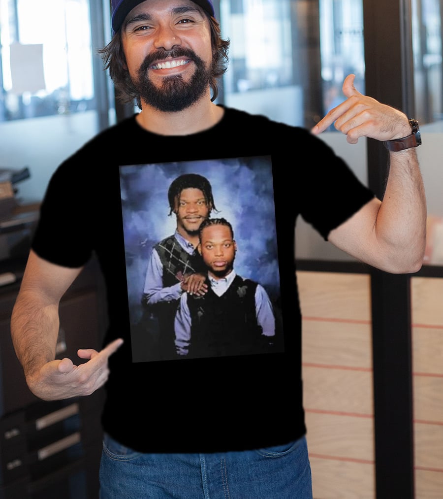 Lamar Jackson And Derrick Henry Step Brothers Movie Parody Baltimore Ravens T-Shirt