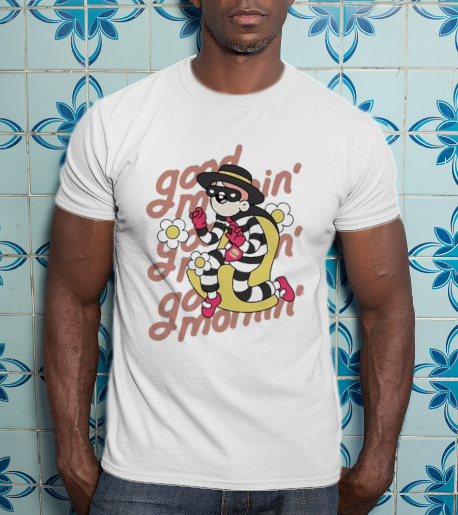 Doodles X McDonald’s Good Mornin’ Hamburglar With Flowers T-Shirt