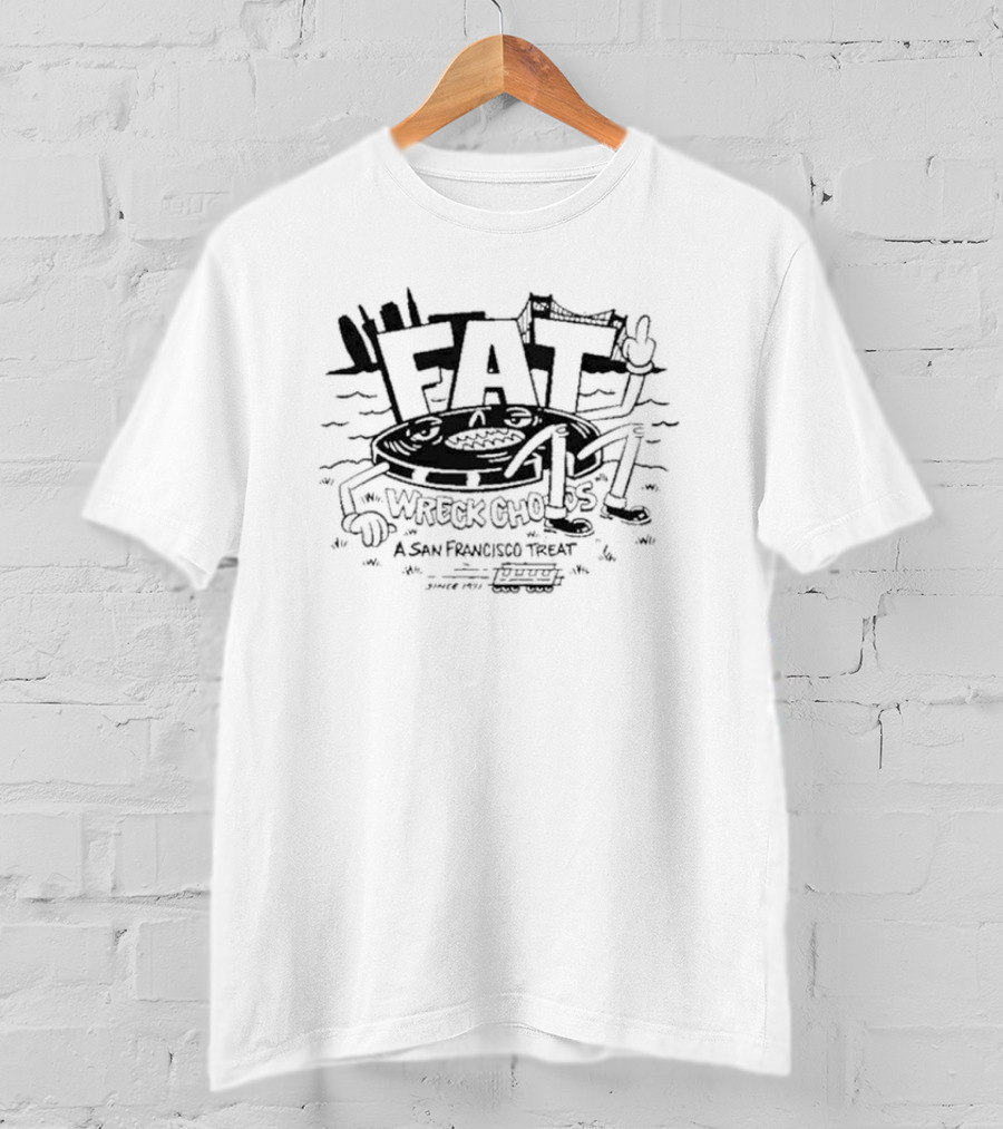 Fat Wreck Chords San Francisco Treat Since 1991 Skyline Record Bridge T-Shirt