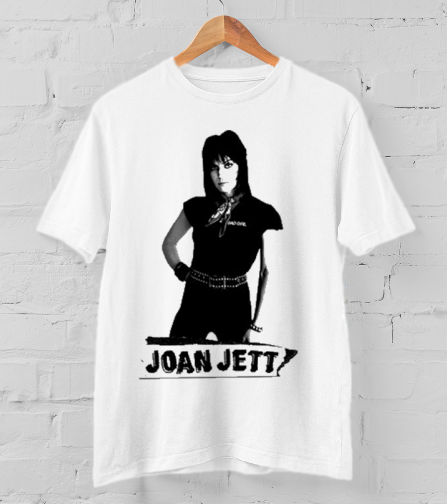 Joan Jett Crimson And Clover Photo Joan Jett Black And White Image T-Shirt