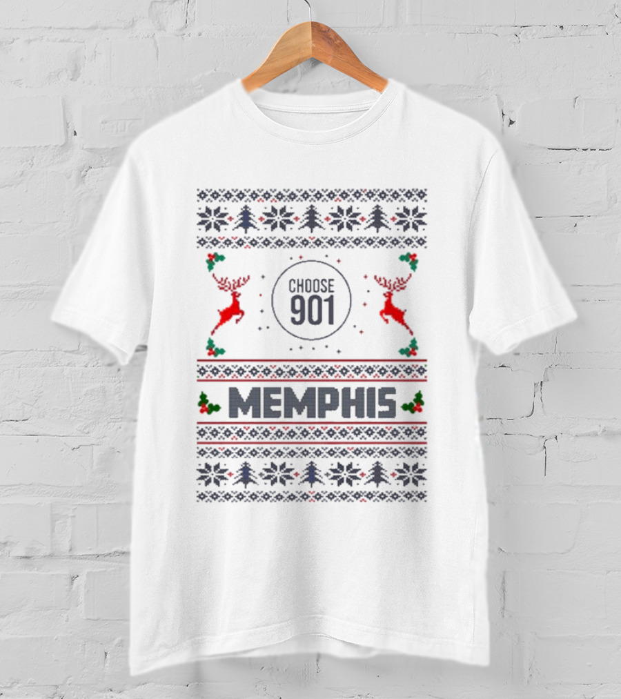 Choose 901 Memphis Christmas Holiday T-Shirt
