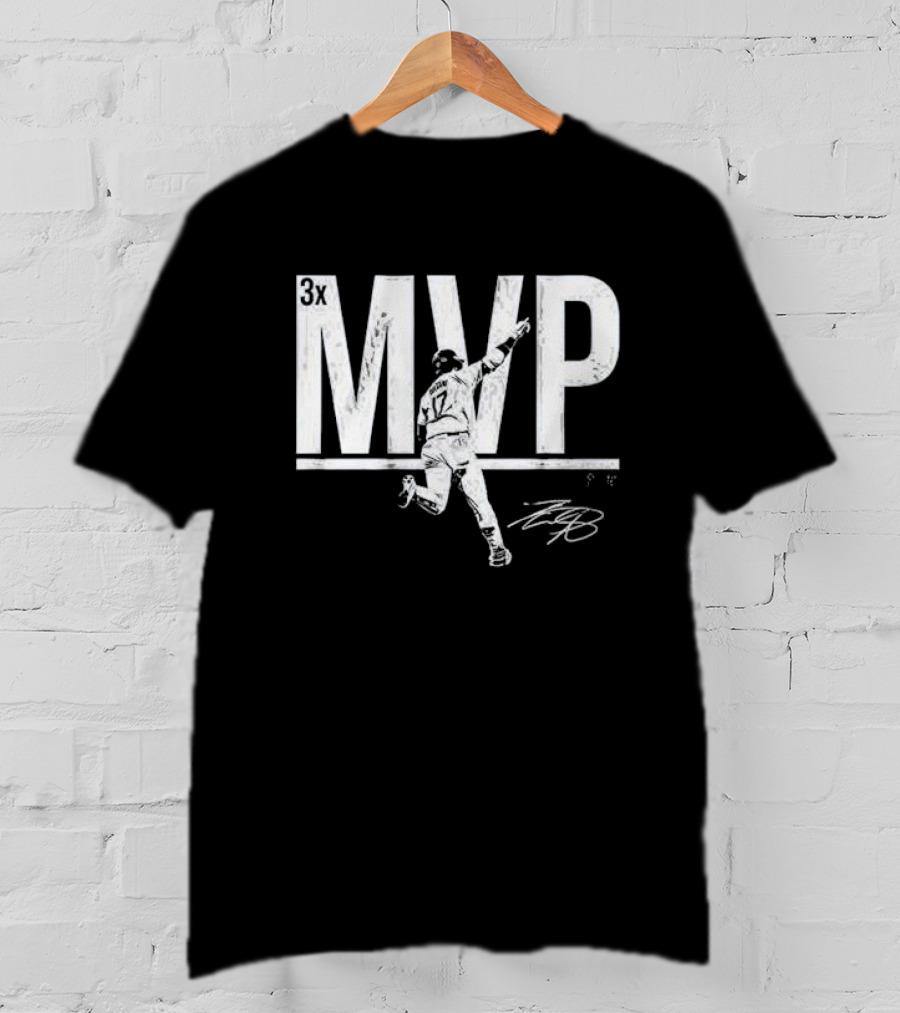 Shohei Ohtani 3x MVP 17 Signature T-Shirt