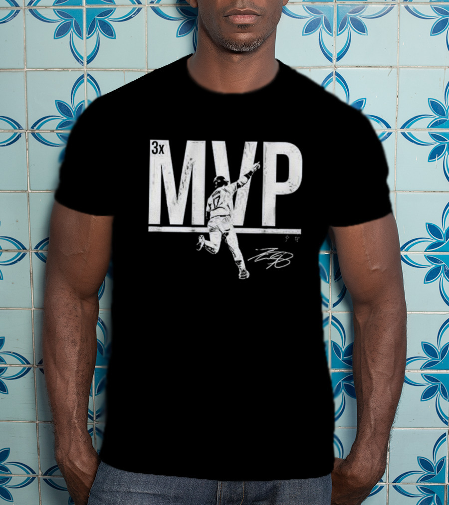 Shohei Ohtani 3x MVP 17 Signature T-Shirt