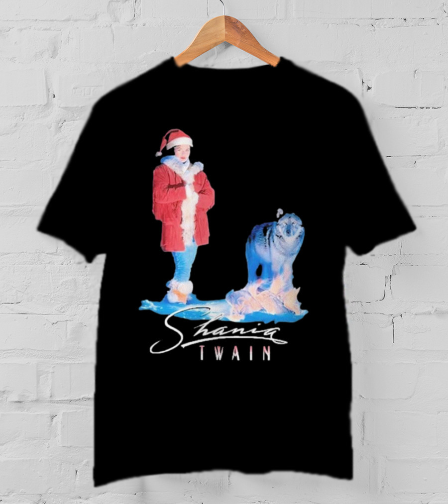 Shania Twain Holiday Santa Suit And Wolf T-Shirt