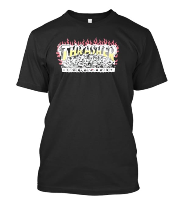 Thrasher Magazine Flaming Skull Graphics T-Shirt