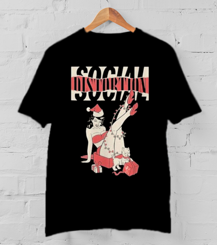 Social Distortion Holiday Pinup Torn Logo Santa Hat Retro Gifts T-Shirt