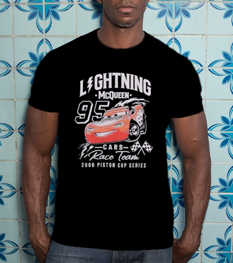 Lightning McQueen 95 Cars Race Team 2006 Piston Cup Series T-Shirt