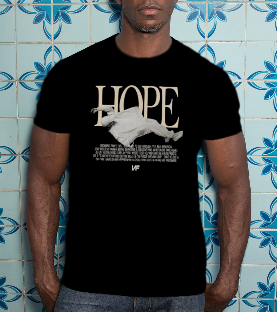 NF Real Music Hope Floating Figure Text Inspirational Choices T-Shirt