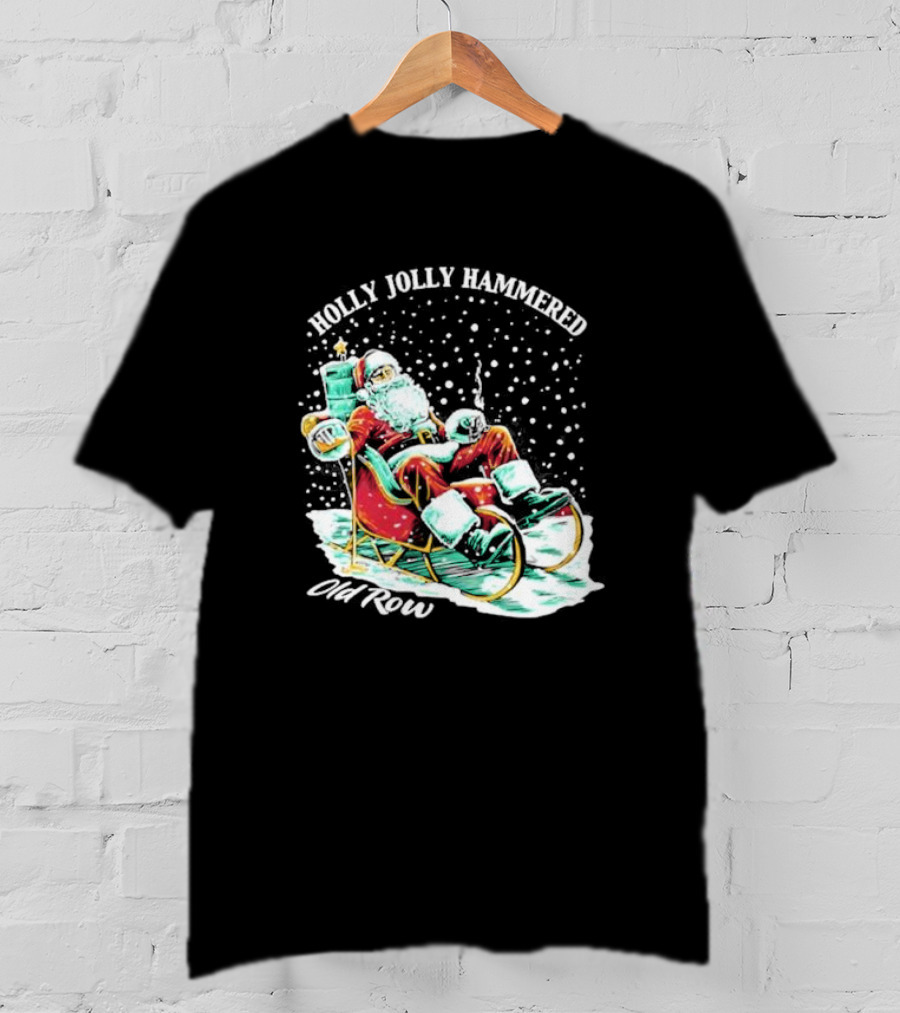 Holly Jolly Hammered Santa Old Row T-Shirt