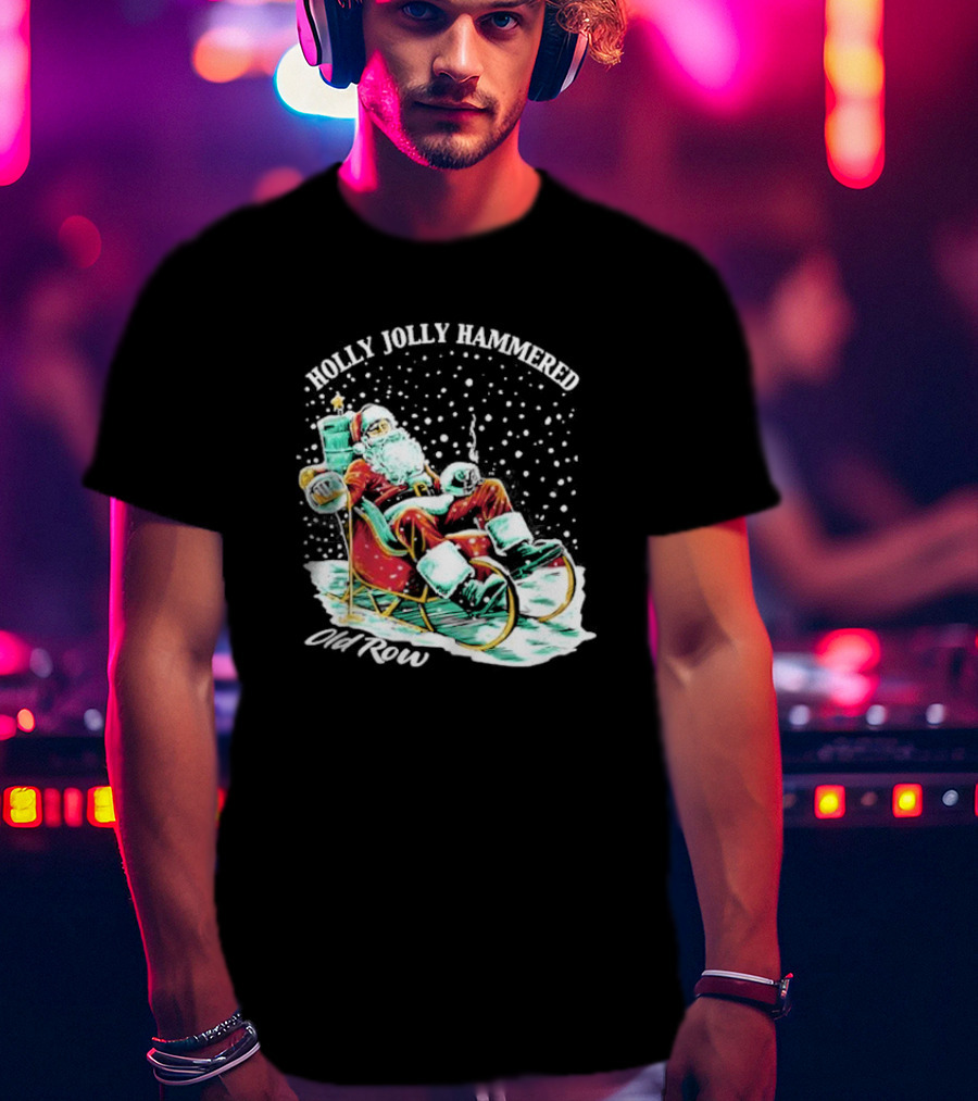 Holly Jolly Hammered Santa Old Row T-Shirt