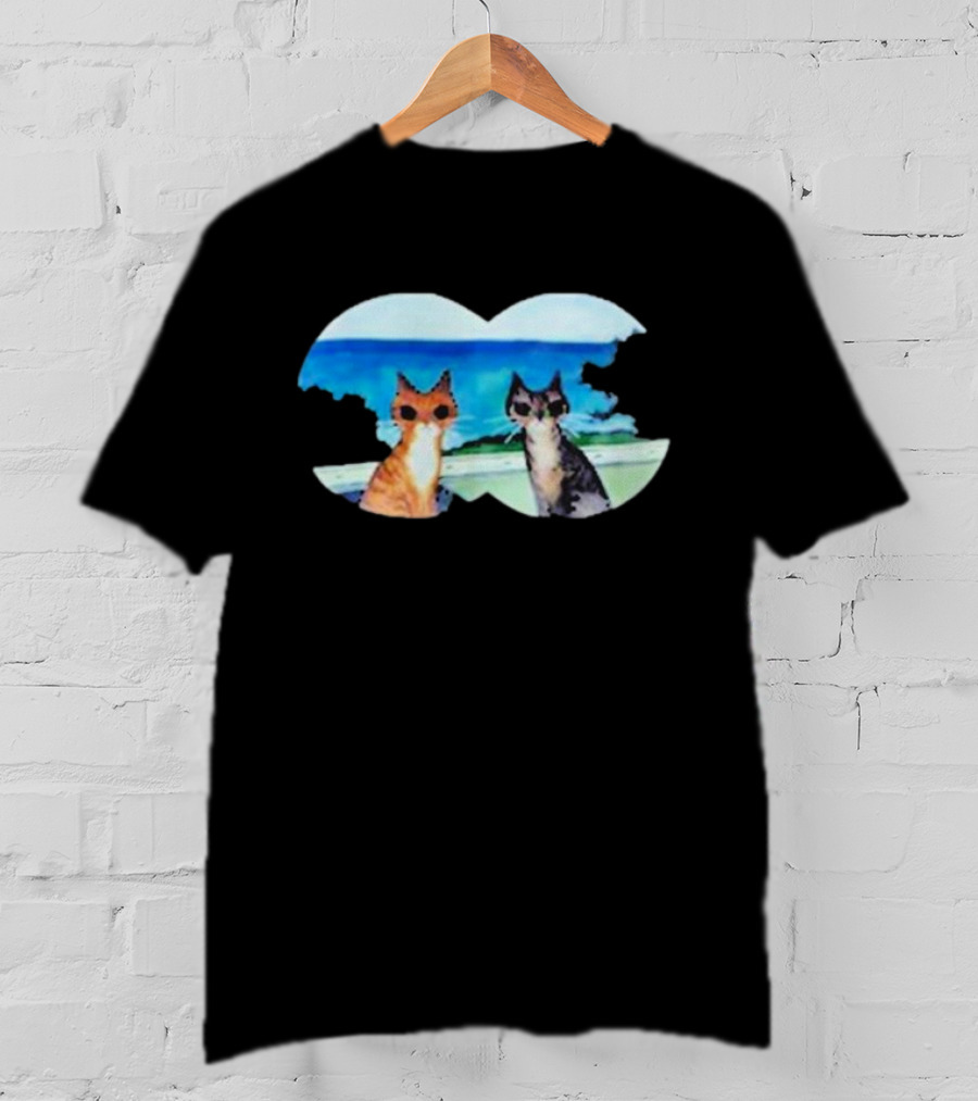 Kelly Pringle Private Conversation Ocean Cats Binocular View T-Shirt