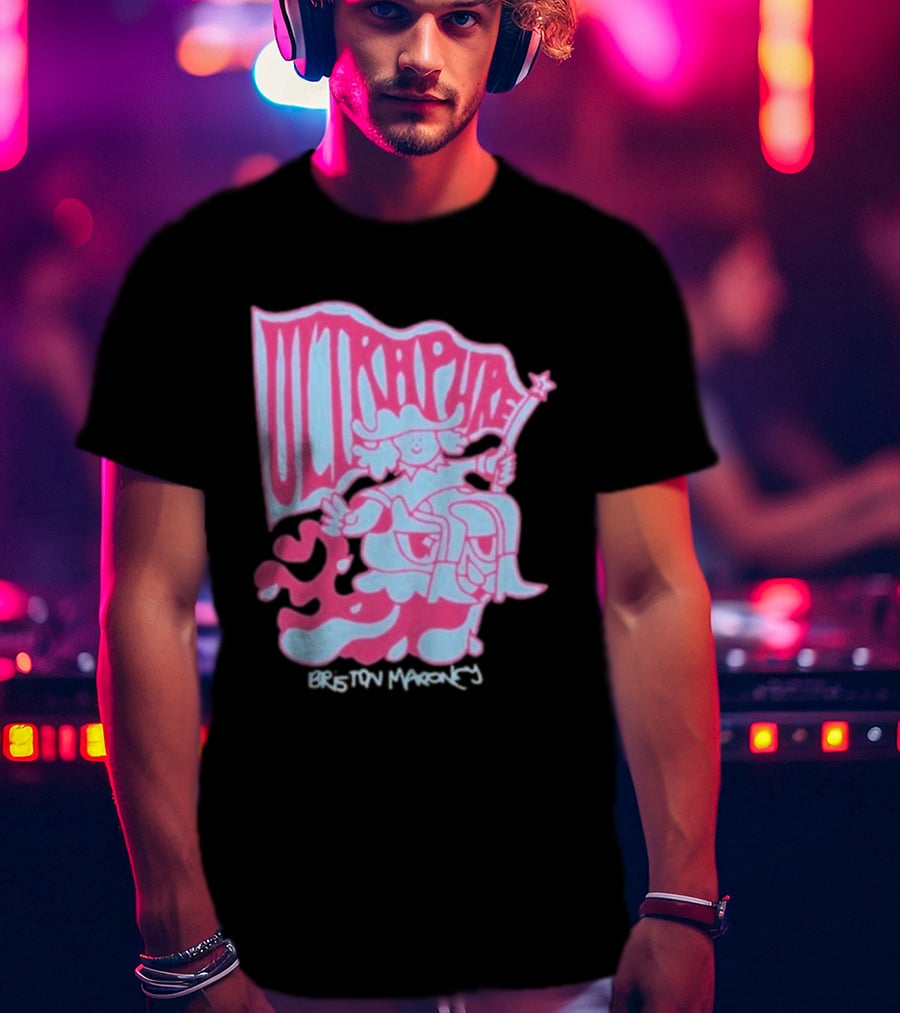 Briston Maroney Ultrapure Pink And Blue Caricature T-Shirt