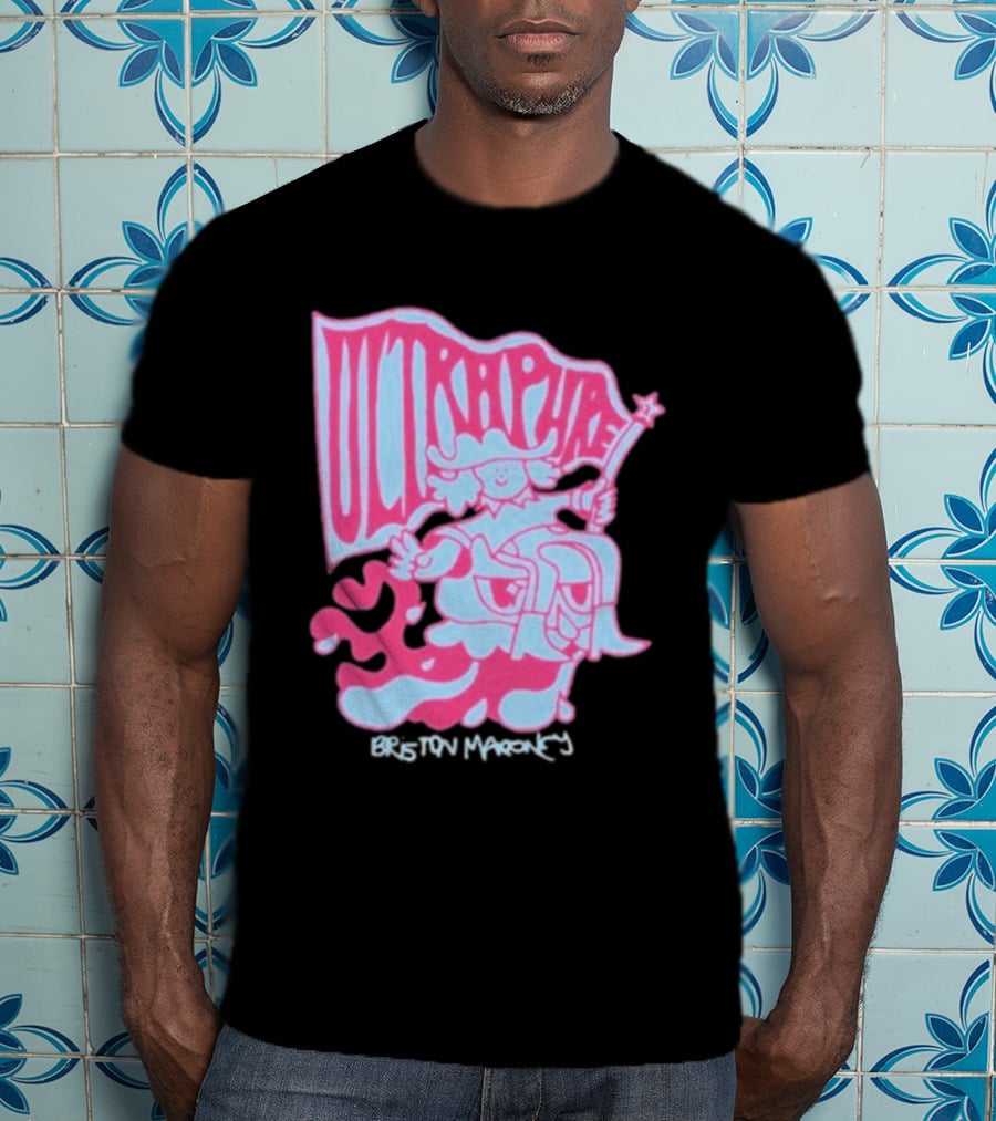 Briston Maroney Ultrapure Pink And Blue Caricature T-Shirt