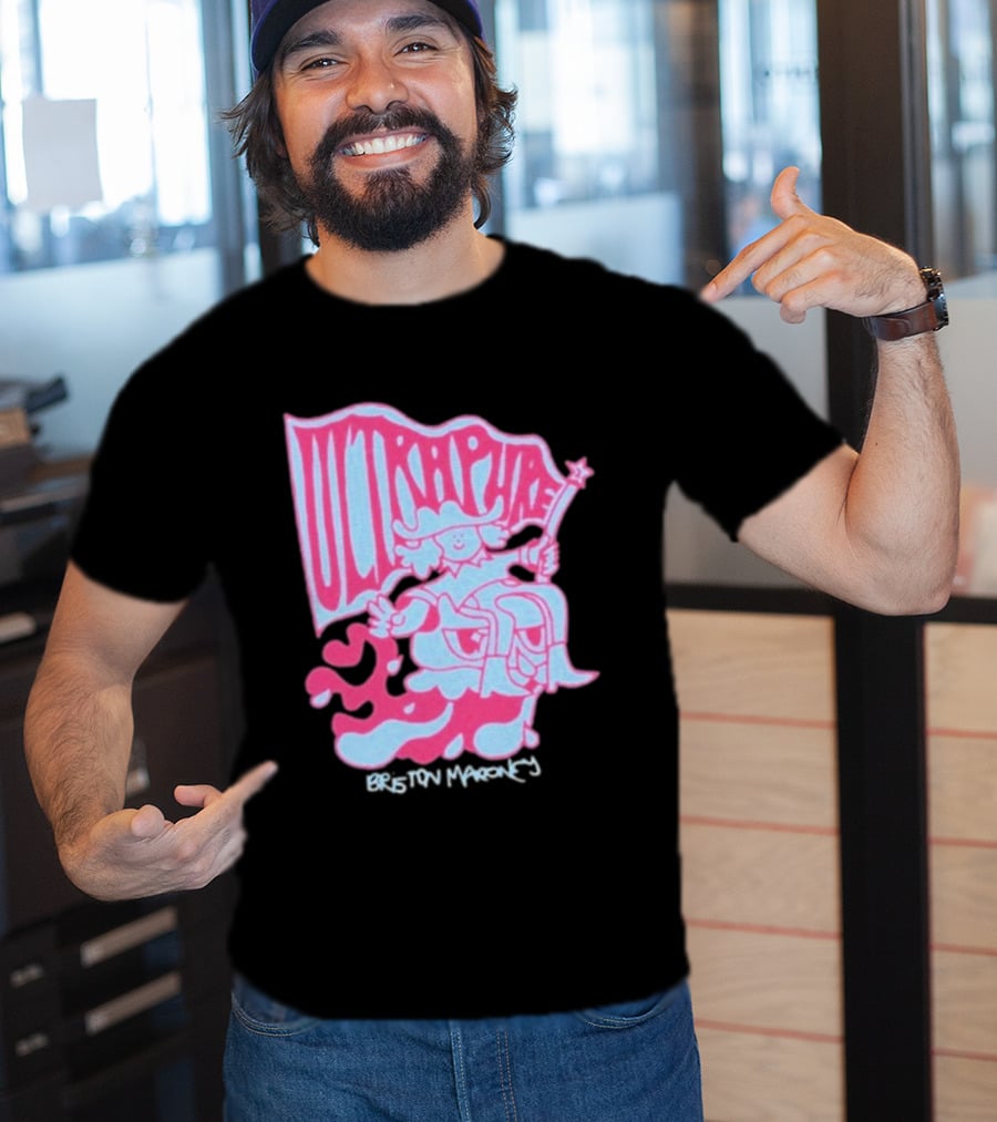 Briston Maroney Ultrapure Pink And Blue Caricature T-Shirt
