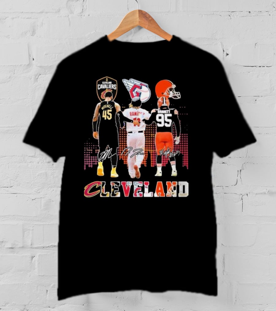 Cleveland Cavaliers Guardians Browns Mitchell Ramírez Garrett Signatures T-Shirt