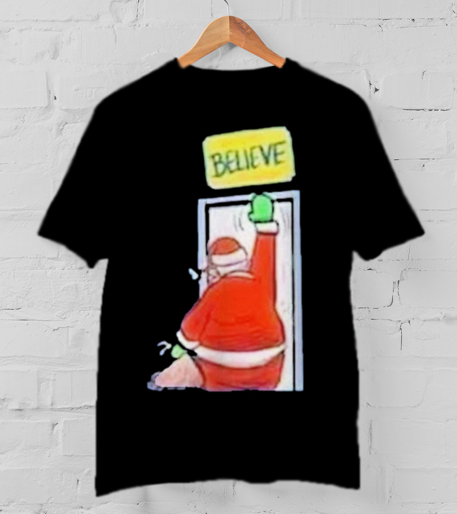 Santa Ted Lasso Believe Christmas Holiday Image T-Shirt