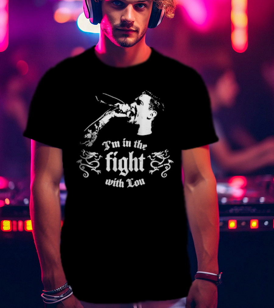 I'm In The Fight With Lou A Benefit Concert For Lou Koller Sick Of It All Nov 23 Irving Plaza NYC I'm In The Fight With Lou Microphone T-Shirt
