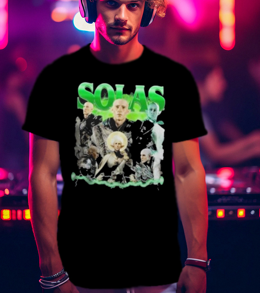 Solas Dragon Age Multiple Portraits Green Aesthetic Fan T-Shirt