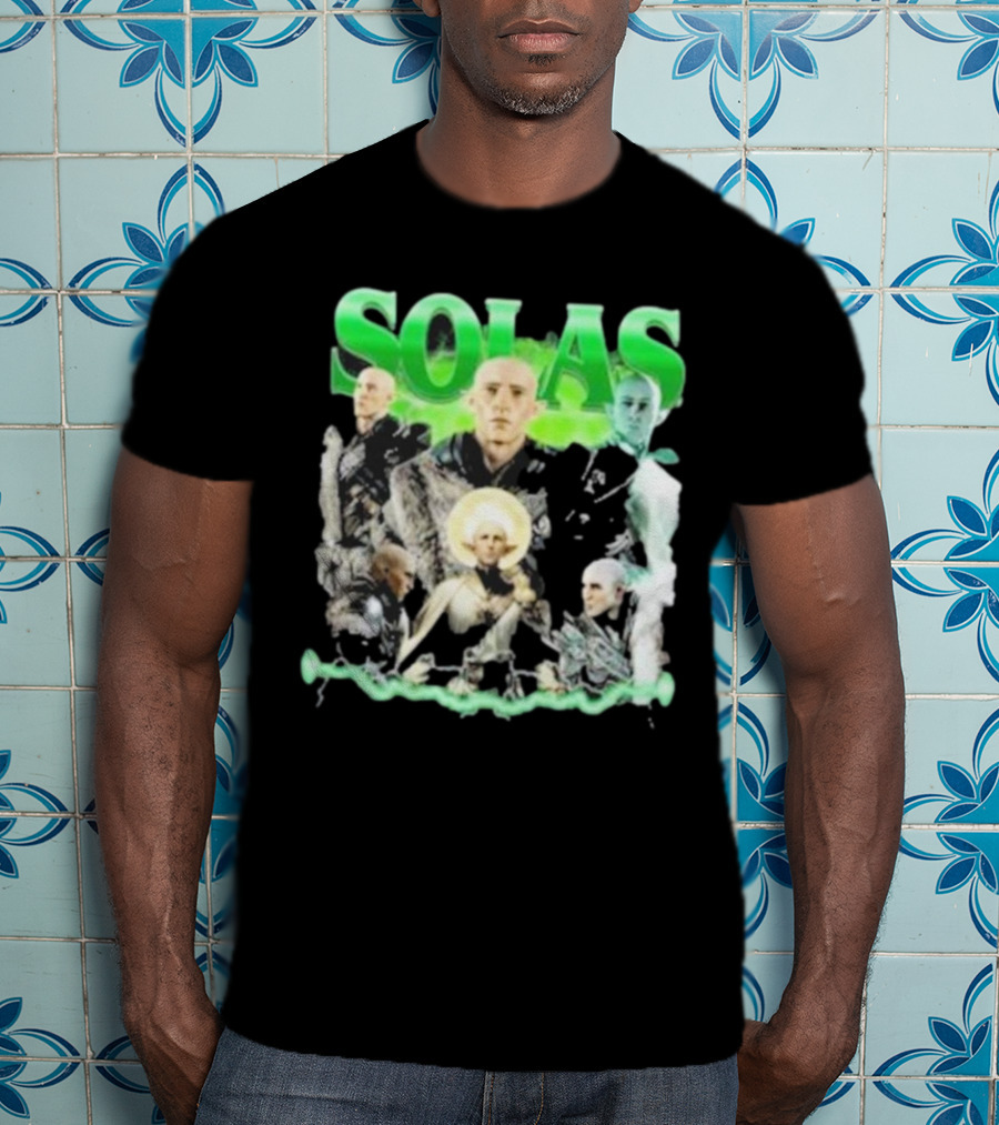 Solas Dragon Age Multiple Portraits Green Aesthetic Fan T-Shirt