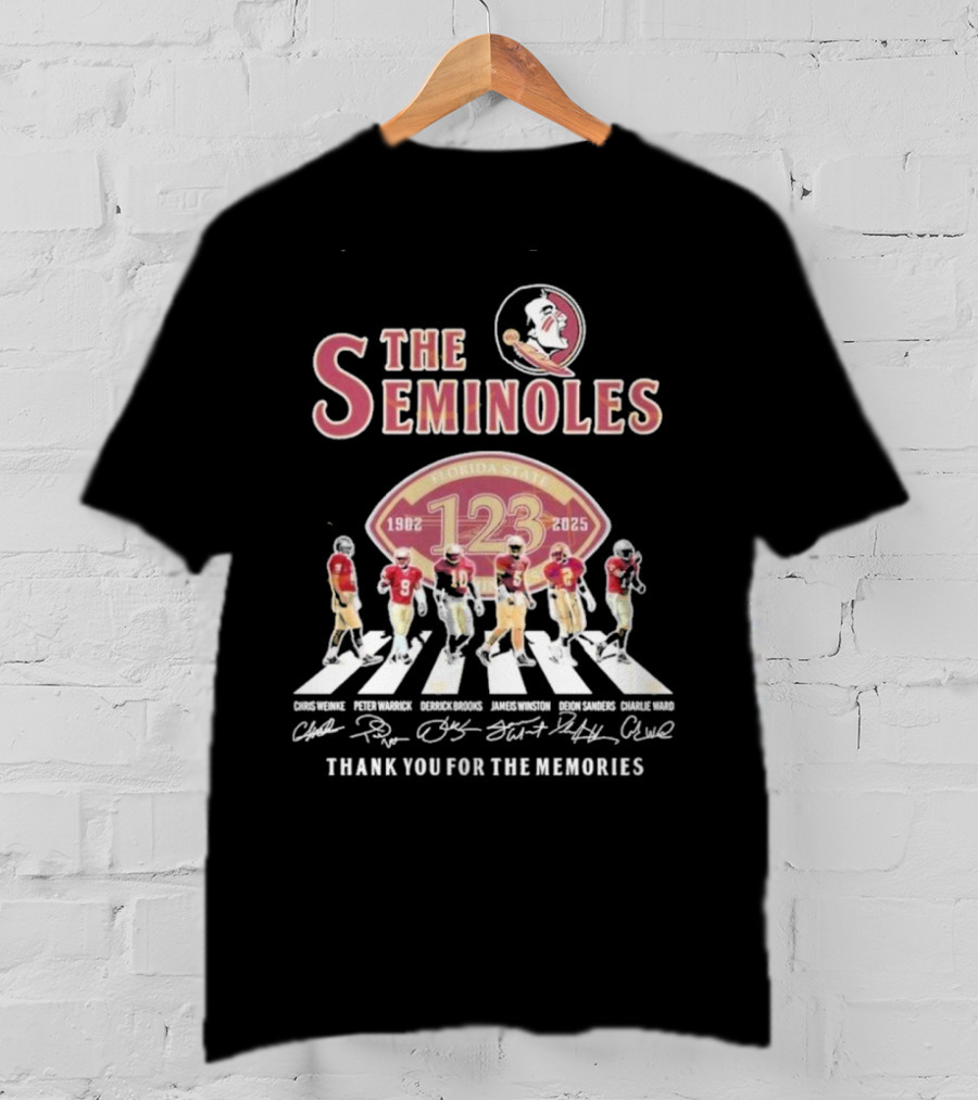 The Seminoles Florida State 1902-2025 Thank You For The Memories 123 T-Shirt