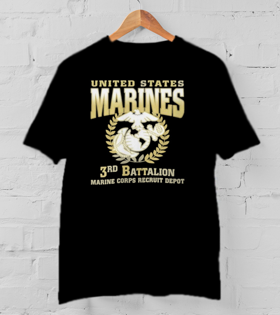 United States Marines 3rd Battalion Marine Corps Recruit Depot Emblem T-Shirt