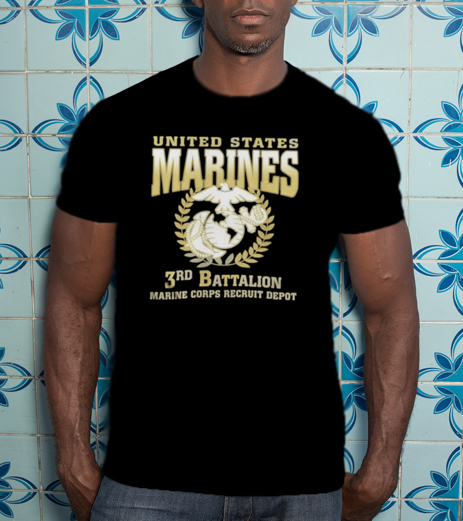United States Marines 3rd Battalion Marine Corps Recruit Depot Emblem T-Shirt