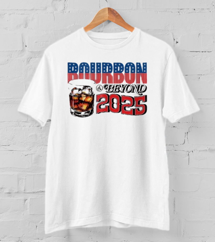 Bourbon And Beyond 2025 Stars And Stripes Whiskey Glass T-Shirt