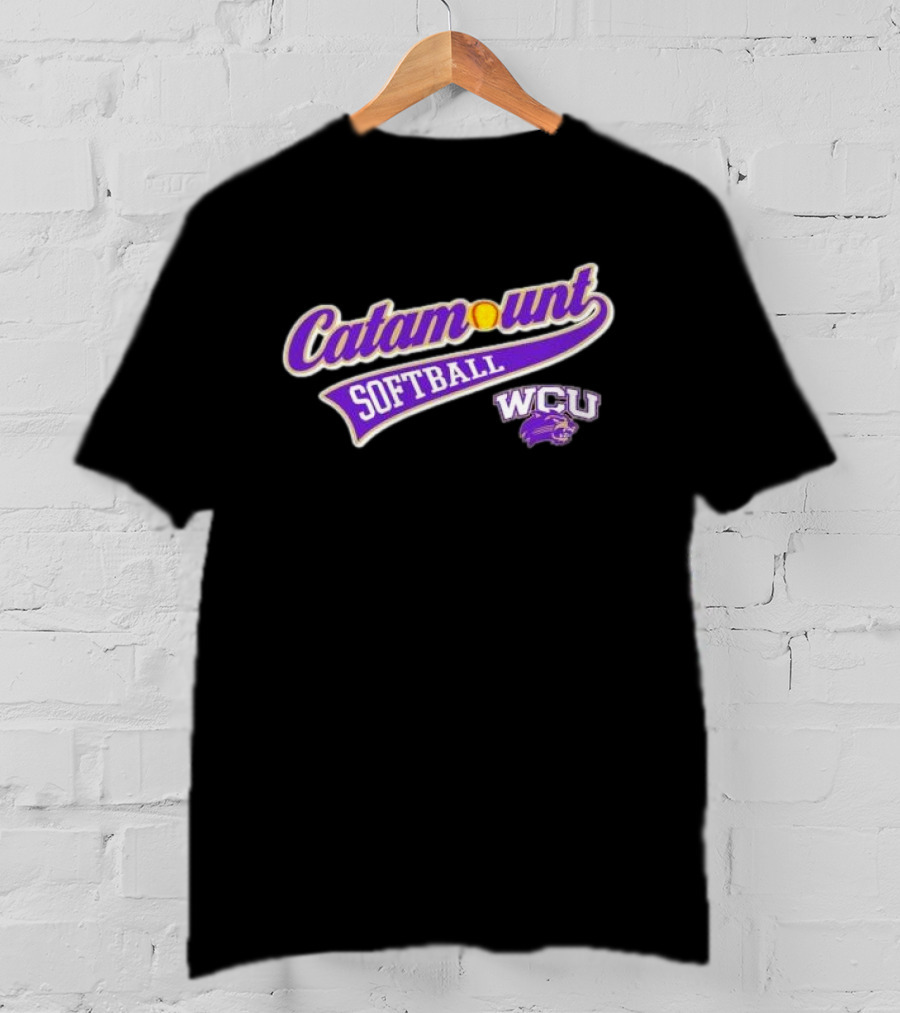 Catamount Softball WCU Western Carolina University T-Shirt