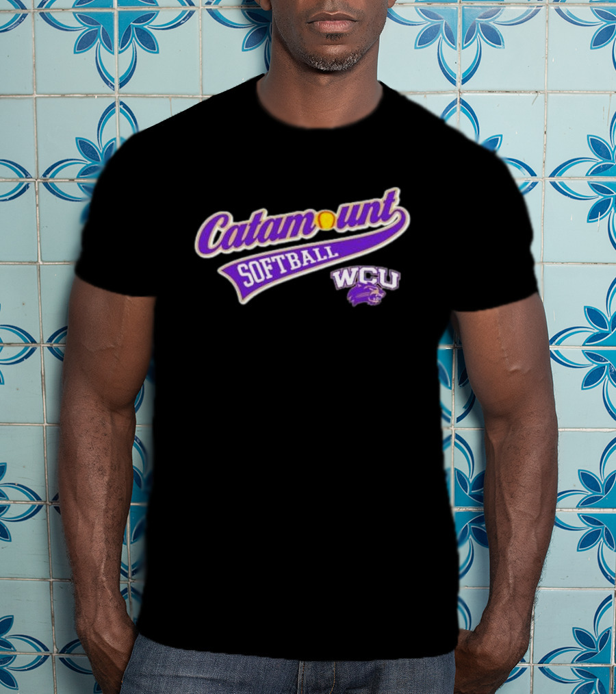 Catamount Softball WCU Western Carolina University T-Shirt