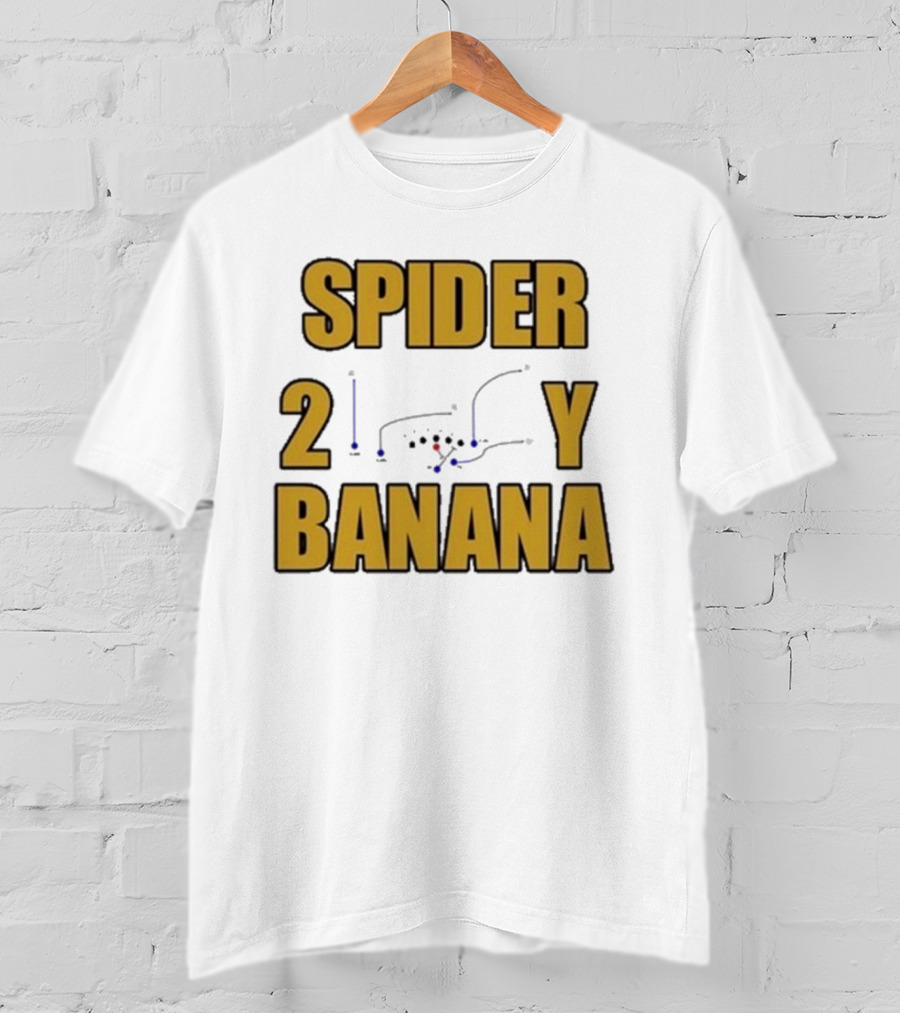 Jon Gruden Spider 2 Y Banana Football Play Diagram T-Shirt