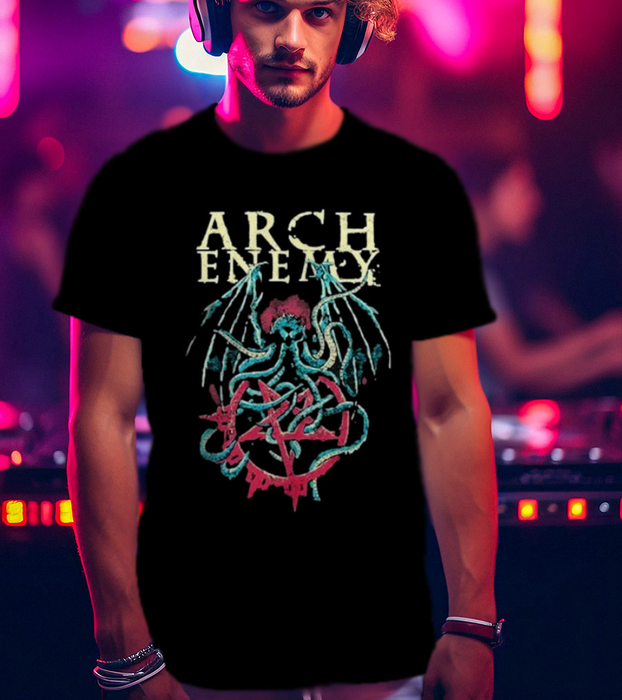 Arch Enemy Cthulhu Pentagram Wings T-Shirt