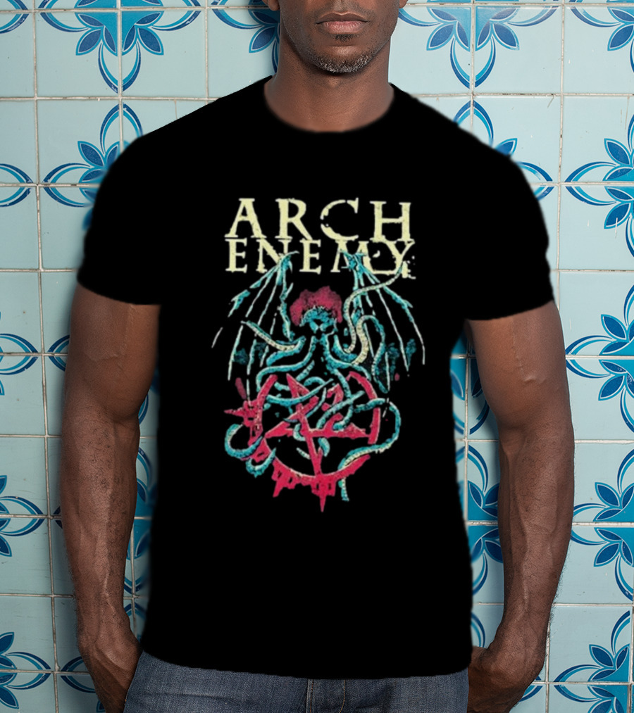 Arch Enemy Cthulhu Pentagram Wings T-Shirt