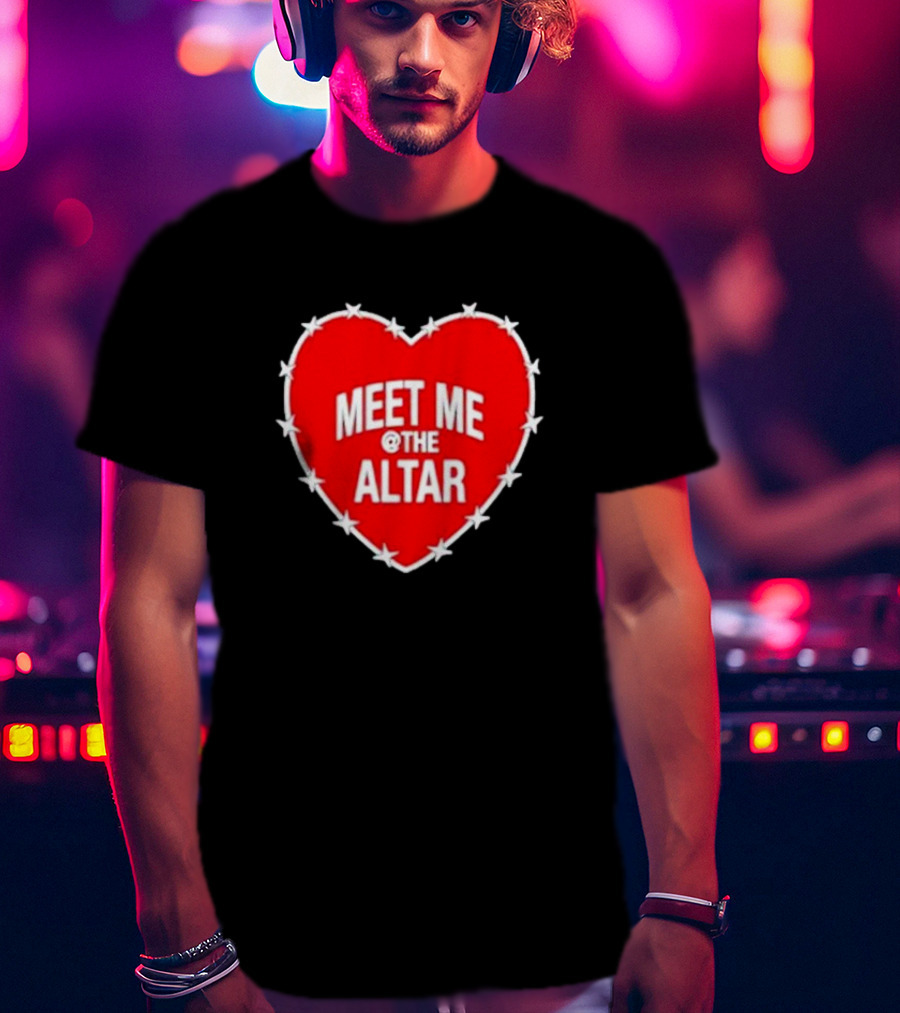 Meet Me At The Altar Heart With Star Border T-Shirt