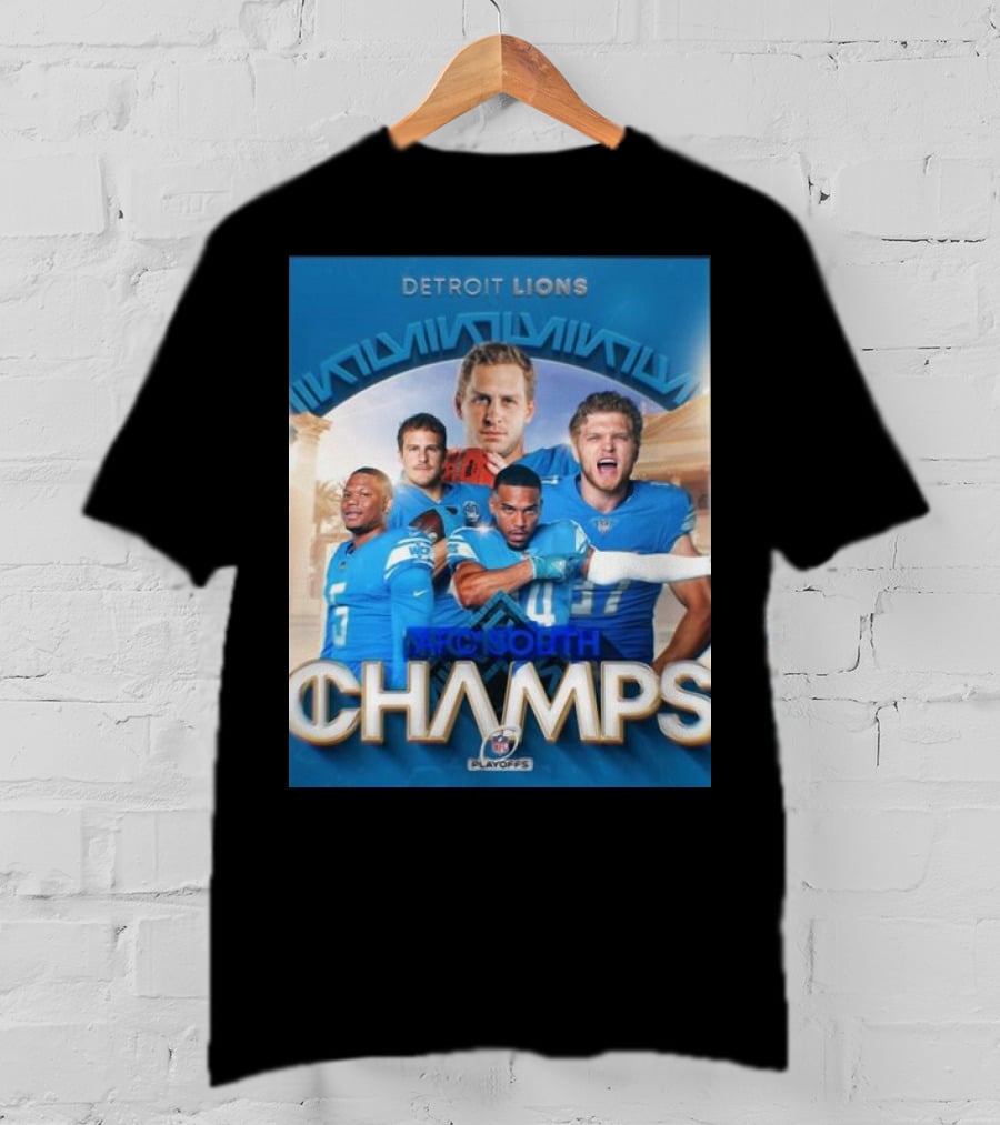 Detroit Lions AFC South Champs Playoffs Team T-Shirt