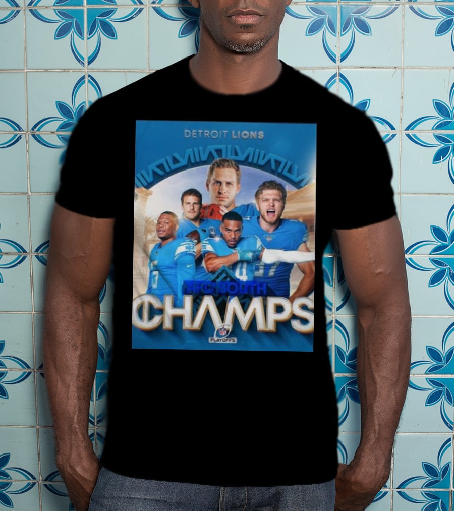 Detroit Lions AFC South Champs Playoffs Team T-Shirt