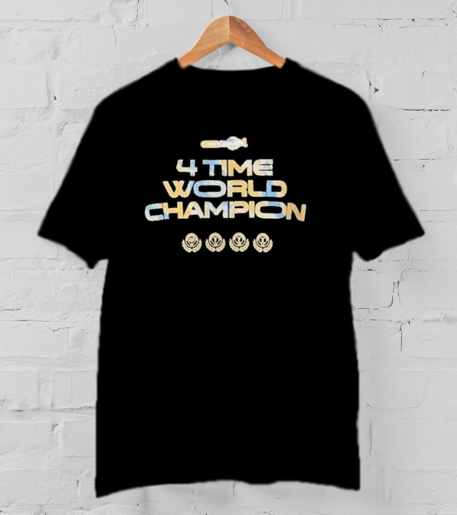 Red Bull Racing Max Verstappen 4 Time World Champion T-Shirt