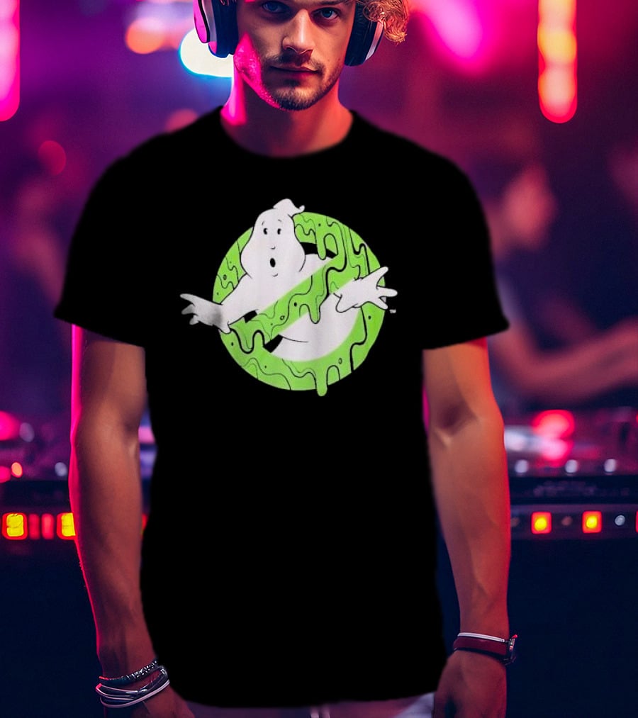 Ghostbusters Slime Logo Green Kids T-Shirt
