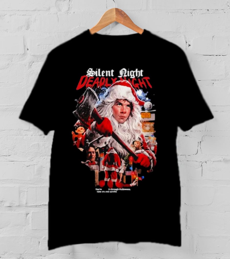 Silent Night Deadly Night Gutter Garbs Christmas Horror Santa Axe T-Shirt