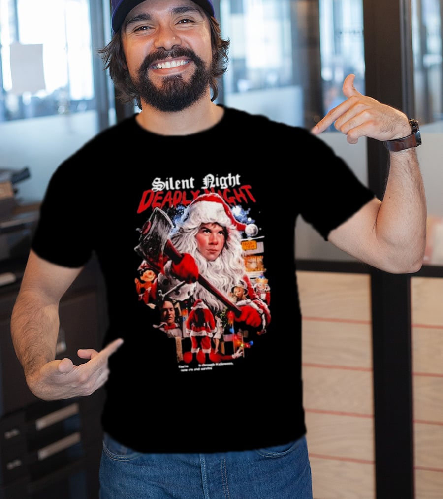 Silent Night Deadly Night Gutter Garbs Christmas Horror Santa Axe T-Shirt