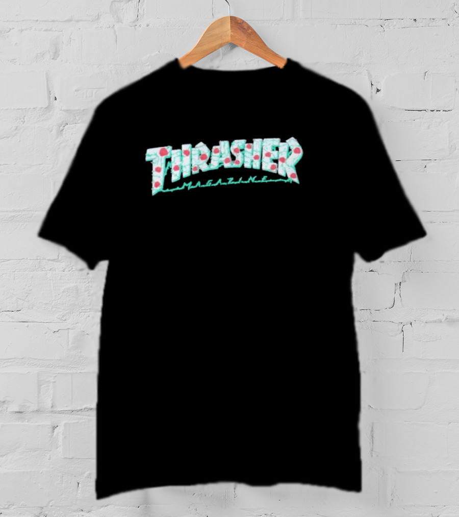 Thrasher Magazine Zombie-Inspired Text T-Shirt
