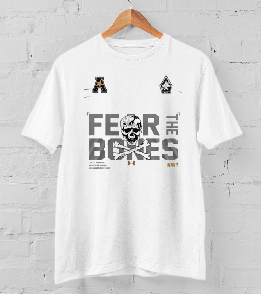 Navy Midshipmen X Jolly Rogers Fear The Bones T-Shirt