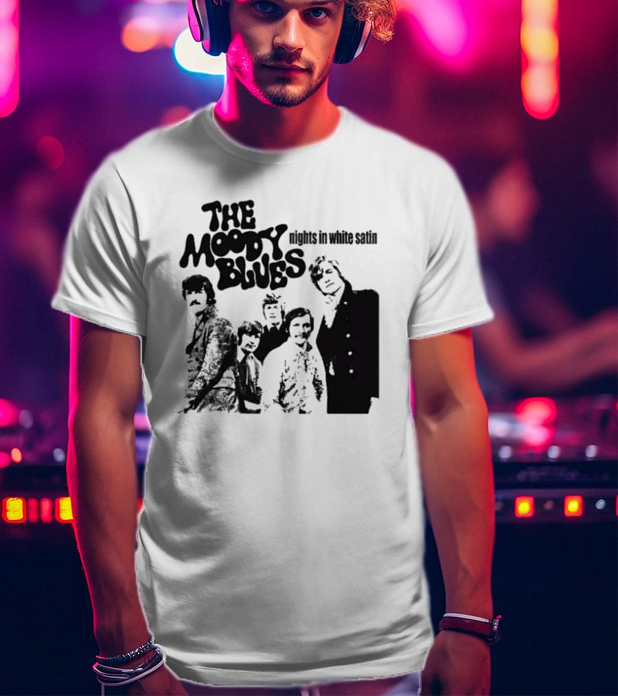 The Moody Blues Nights In White Satin Vintage Band Photo T-Shirt