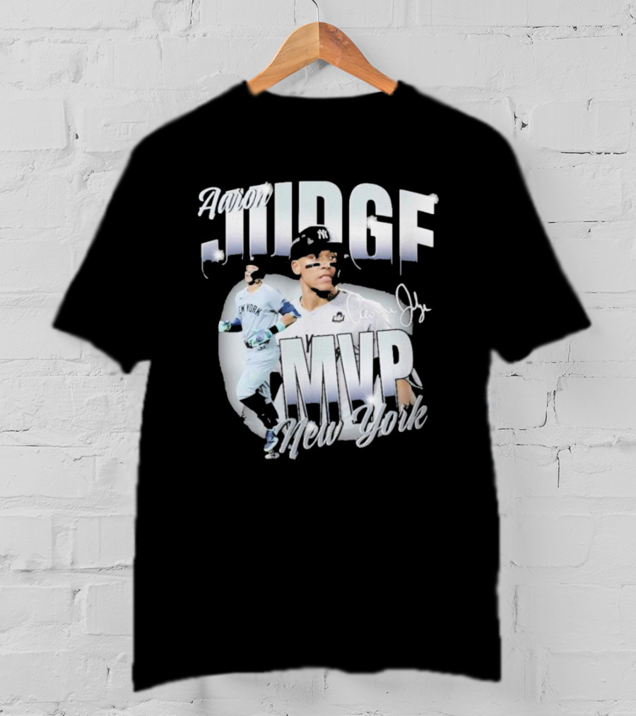 Aaron Judge New York Yankees MVP Signature Collection T-Shirt
