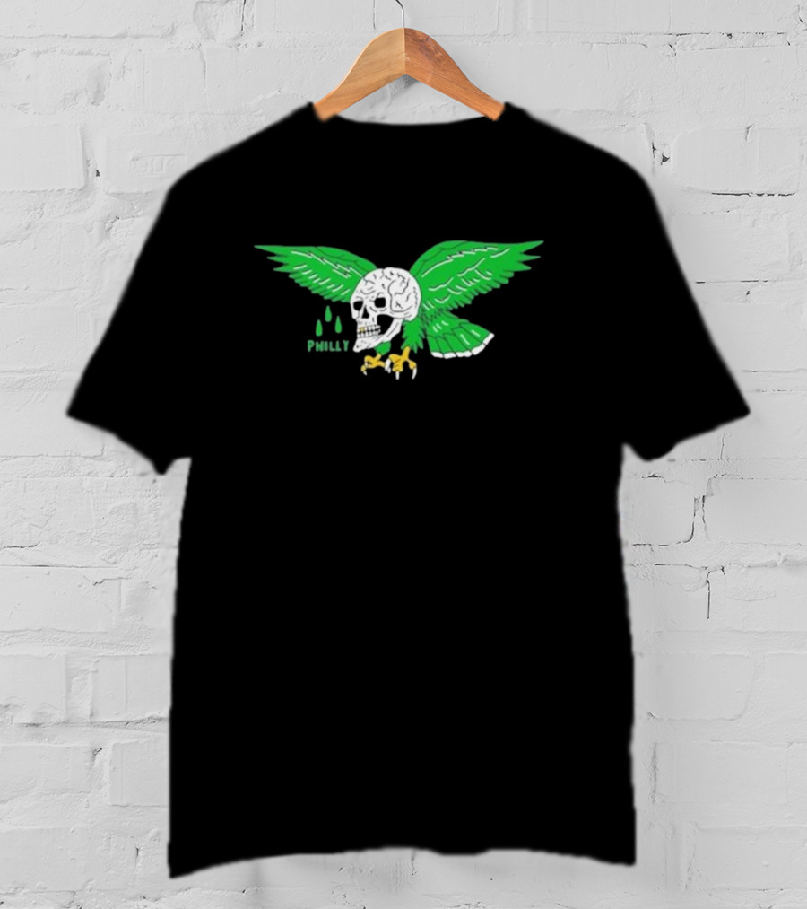 Heavyslime Philly Eagle Skull Wings T-Shirt