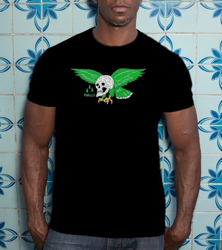 Heavyslime Philly Eagle Skull Wings T-Shirt