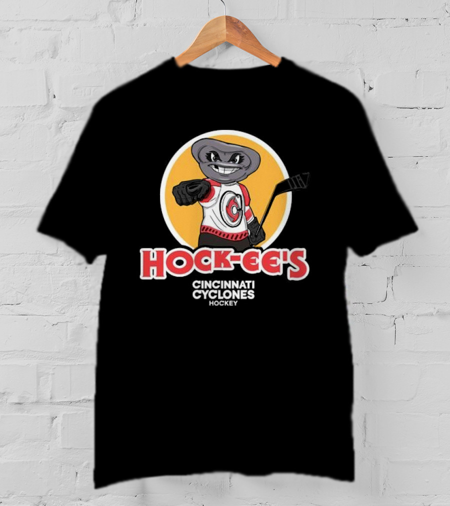 Hock-ee’s Cincinnati Cyclones Hockey Cartoon Mascot T-Shirt